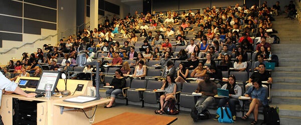 students in lecture hall